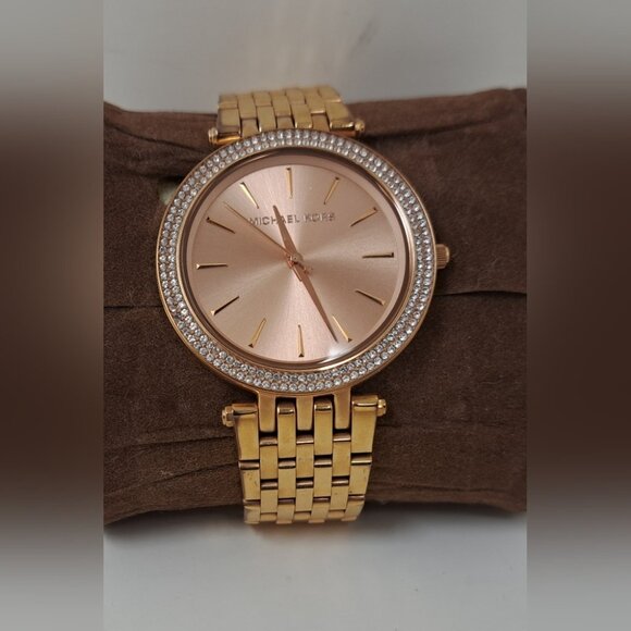 Michael Kors Darci Three-Hand Rose Gold-Tone Women's Watch MK3192 Quartz 7 Inch - Picture 13 of 16